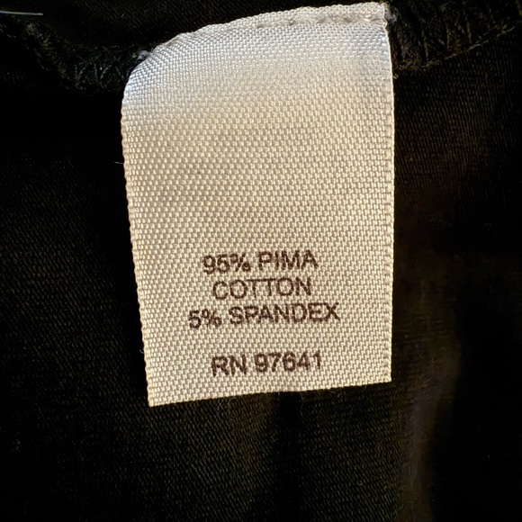 J.Jill Pure Jill Black Pima Long Sleeve Stretch Cotton Tee - Picture 4 of 5